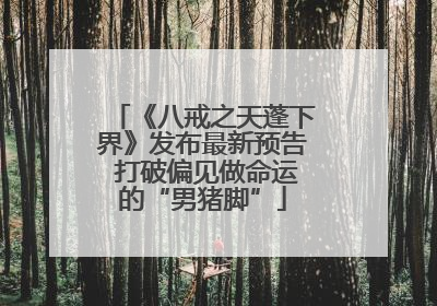 《八戒之天蓬下界》发布最新预告 打破偏见做命运的“男猪脚”
