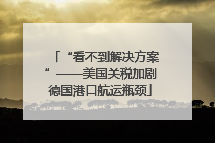 “看不到解决方案”——美国关税加剧德国港口航运瓶颈