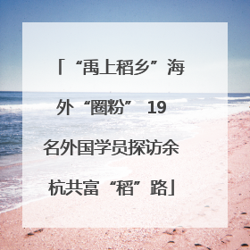 “禹上稻乡”海外“圈粉” 19名外国学员探访余杭共富“稻”路