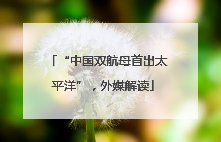 “中国双航母首出太平洋”，外媒解读