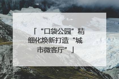 “口袋公园”精细化焕新打造“城市微客厅”