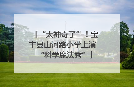 “太神奇了”！宝丰县山河路小学上演“科学魔法秀”