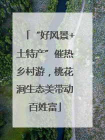 “好风景+土特产”催热乡村游，桃花涧生态美带动百姓富