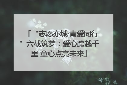 “志愿亦城·青爱同行”六载筑梦：爱心跨越千里 童心点亮未来