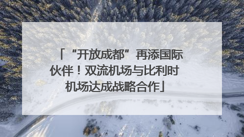 “开放成都”再添国际伙伴！双流机场与比利时机场达成战略合作