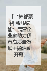 “林都聚智 新质赋能”民营企业家助力伊春高质量发展主题活动开幕