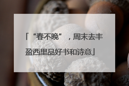 “春不晚”，周末去丰盈西里品好书和诗意