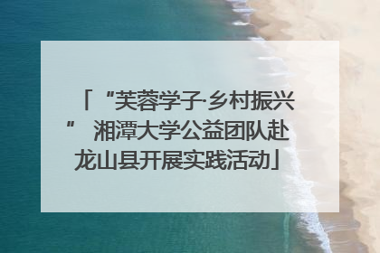 “芙蓉学子·乡村振兴” 湘潭大学公益团队赴龙山县开展实践活动