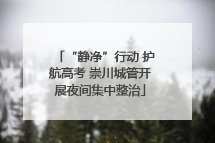 “静净”行动 护航高考 崇川城管开展夜间集中整治