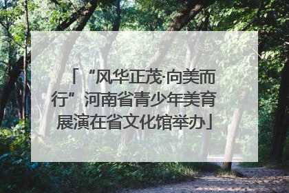 “风华正茂·向美而行”河南省青少年美育展演在省文化馆举办