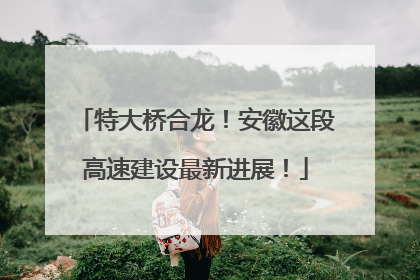特大桥合龙！安徽这段高速建设最新进展！