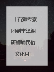 石狮考察团到丰泽调研蟳埔民俗文化村