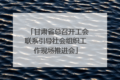 甘肃省总召开工会联系引导社会组织工作现场推进会
