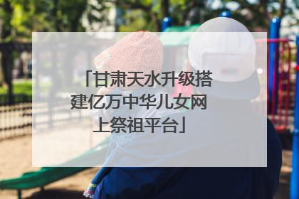 甘肃天水升级搭建亿万中华儿女网上祭祖平台