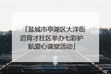 盐城市亭湖区大洋街道育才社区举办七彩护航爱心课堂活动