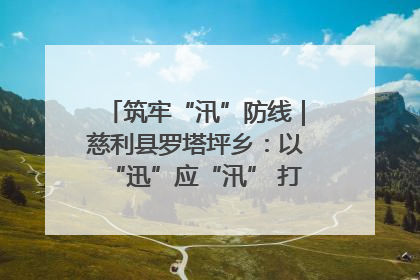 筑牢“汛”防线｜慈利县罗塔坪乡：以“迅”应“汛” 打赢暴雨防御战