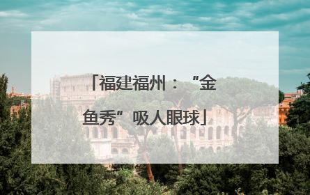 福建福州：“金鱼秀”吸人眼球