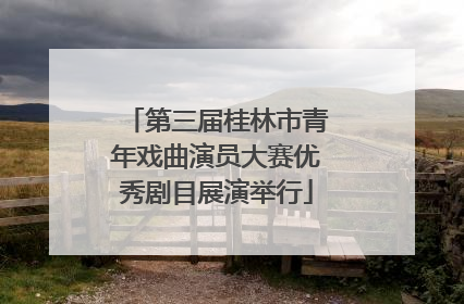 第三届桂林市青年戏曲演员大赛优秀剧目展演举行