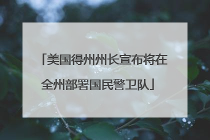 美国得州州长宣布将在全州部署国民警卫队