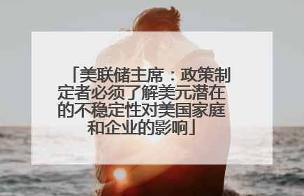 美联储主席：政策制定者必须了解美元潜在的不稳定性对美国家庭和企业的影响