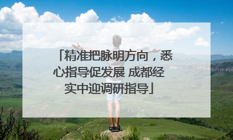 精准把脉明方向，悉心指导促发展 成都经实中迎调研指导