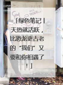 绿色笔记丨天热就活跃，比恐龙更古老的“我们”又要和你相遇了！