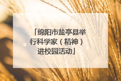 绵阳市盐亭县举行科学家（精神）进校园活动