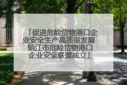 促进危险货物港口企业安全生产高质量发展 镇江市危险货物港口企业安全联盟成立