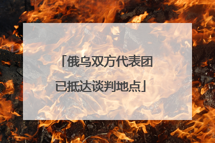 俄乌双方代表团已抵达谈判地点