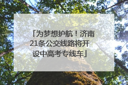 为梦想护航！济南21条公交线路将开设中高考专线车