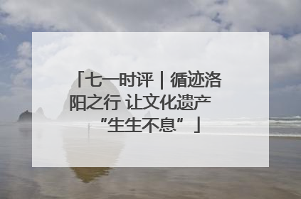 七一时评｜循迹洛阳之行 让文化遗产“生生不息”