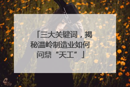 三大关键词，揭秘温岭制造业如何问鼎“天工”