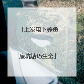 上发电下养鱼 废坑塘巧生金