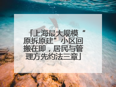 上海最大规模“原拆原建”小区回搬在即，居民与管理方先约法三章