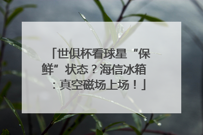 世俱杯看球星“保鲜”状态？海信冰箱：真空磁场上场！