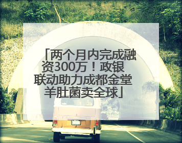 两个月内完成融资300万！政银联动助力成都金堂羊肚菌卖全球