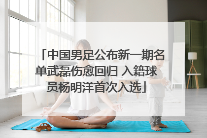 中国男足公布新一期名单武磊伤愈回归 入籍球员杨明洋首次入选
