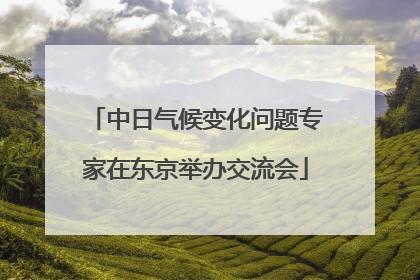 中日气候变化问题专家在东京举办交流会