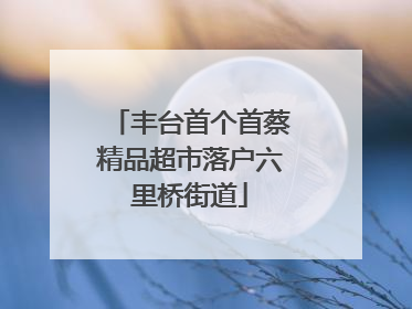 丰台首个首蔡精品超市落户六里桥街道