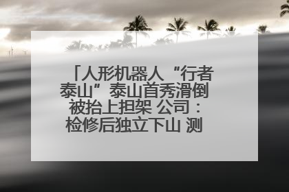 人形机器人“行者泰山”泰山首秀滑倒被抬上担架 公司：检修后独立下山 测试就是为暴露问题