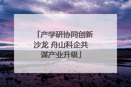 产学研协同创新沙龙 舟山科企共谋产业升级