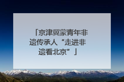 京津冀蒙青年非遗传承人“走进非遗看北京”