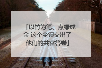 以竹为笔、点绿成金 这个乡镇交出了他们的共富答卷