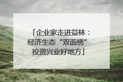 企业家走进益林：经济生态“双面绣” 投资兴业好地方