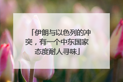 伊朗与以色列的冲突，有一个中东国家态度耐人寻味