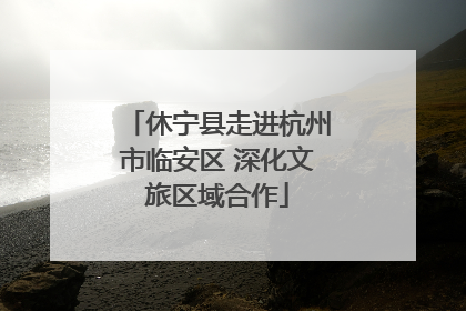 休宁县走进杭州市临安区 深化文旅区域合作