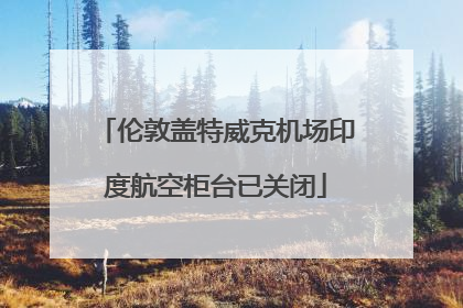 伦敦盖特威克机场印度航空柜台已关闭