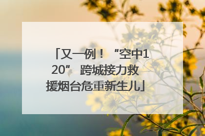 又一例！“空中120” 跨城接力救援烟台危重新生儿