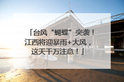 台风“蝴蝶”突袭！江西将迎暴雨+大风，这天千万注意！