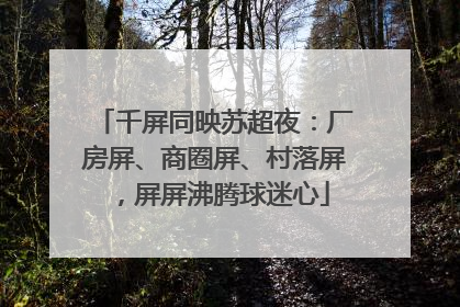 千屏同映苏超夜：厂房屏、商圈屏、村落屏，屏屏沸腾球迷心